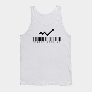 Stonks High AF Meme Tank Top